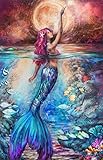 KOTWDQ 5d Diamond Painting Kits for Adults Kids Mermaid Full Drill Diamond dotz for Home Wall Decor 12x16inch(Canvas Size)