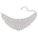 Barabum Fancy Love Elegant Bohemian Statement Necklace Charms for Women Choker Flower Cluster Diamond (Silver)