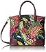 Vera Bradley Women's Cotton Day Off Satchel Purse, Autumn Leaves with Chocolate, One Size