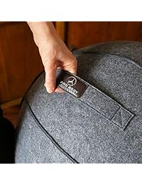 Sillón de bola con asa para casa, oficina, pilates, yoga, estabilidad y fitness, incluye pelota de ejercicio con bomba