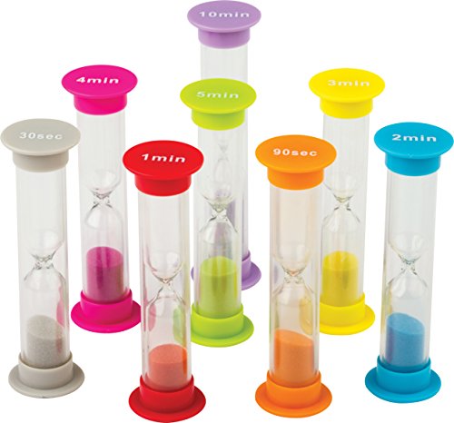 Teacher Created Resources TCR20697 Small Sand Timers Assorted Colors and Time (Pack of 8)