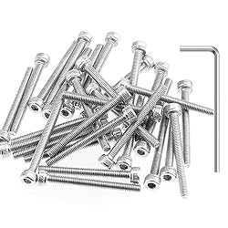 HELIFOUNER 50 Pieces M3 x 30mm, Thread Pitch