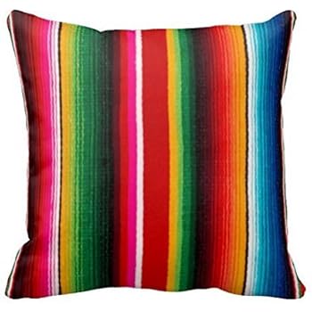 Colorful Mexican Style Throw Pillow Case