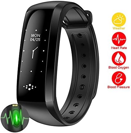 henxiyi Waterproof Fitness Tracker Activity Wristband Sleep Heart Rate Blood Pressure Oxygen Monitor Pedometer Smart Bracelet Watch Calories Step Track Health Smart Band for iPhone and Android Phones