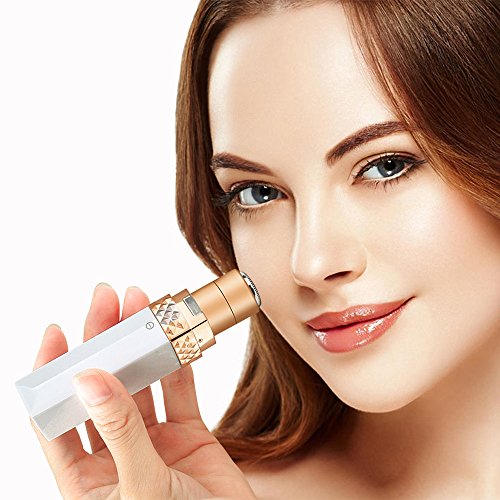 Women Shaver [Battery Included] Facial Hair Remover for Women Lipstick Electric Bikini Trimmer/Lady Shaver/Razor for Upper Lip, Chin, Face, Legs, Arms with LED Light Using Smooth Glide Technology - Thumbnail 4