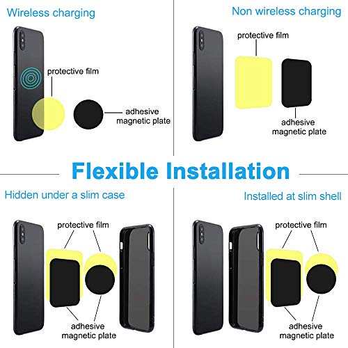 SALEX Magnetic Phone Holder. Universal Car Mount for Dashboard and Windshield. 360° Rotation with 6 Strong Magnets, Suction Cup, Dash Pad, Metal Telescopic Arm for Phones, GPS up to 7 Inches [Silver] - Thumbnail 7