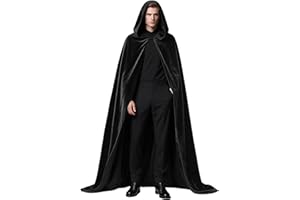 Enccfoeo Reversible Cloak Cape with Hood Velvet Satin Witch Gothic Vampire Halloween Cosplay Costumes