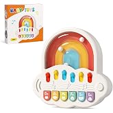 Vamotto Interactive Musical Piano Baby Toy for 1-3 Year Old Toddlers | 4 Sound Modes,with Marble Popper Game, Soft Night Light &ndash; Eco-Friendly, Volume Control,Safety Certified, Boys Girls Gift