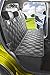 Meadowlark | XL Premium Bench Dog Seat, Rubber Vehicle Seat Cover for Cars Back Seat, Thick Seat Protector for Dogs, Waterproof, Durable, Nonslip, Washable - Trucks, Cars w/Pet Seat Belt, Black