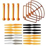 AVAWO for Syma X8C X8W X8G Parts Venture RC Quadcopter Blade Propeller & Propeller Protectors Blades Frame & Landing Skid (Orange)