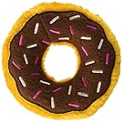 ZippyPaws Original Donutz No Stuffing Squeaky Plush Dog Toy - Chocolate