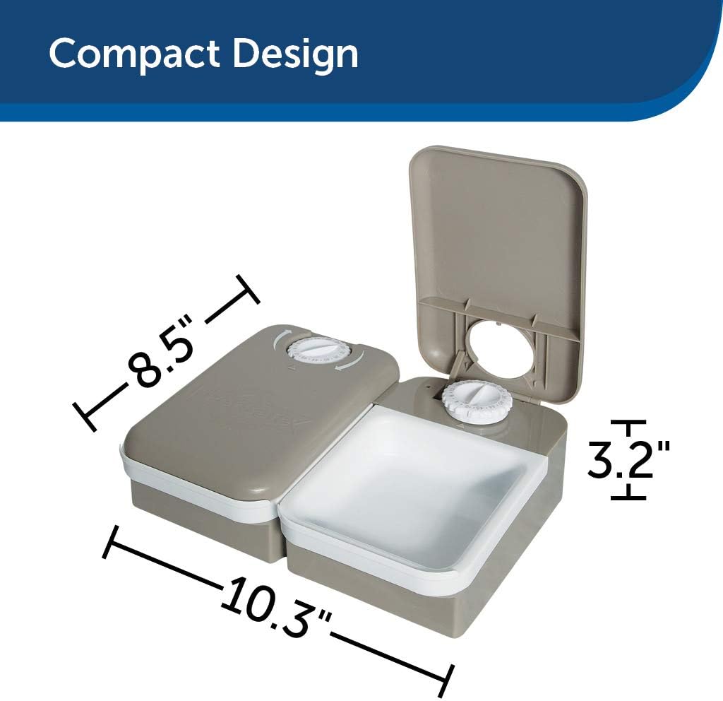 Pet Supplies : PetSafe Automatic 2 Meal Pet Feeder with Battery Powered Programmable Timer, 3 Cups Total Capacity, Cat and Small to Medium Dog Food Dispenser : Pet Self Feeders : 