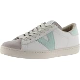 victoria Tennis Leather &amp; Glitter V - Sneakers for Women - Cotton Lining - Polyurethane Upper - Rubber Outsole