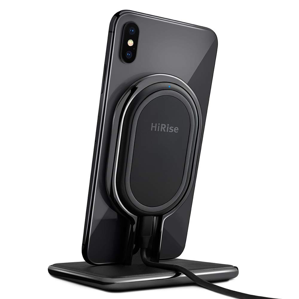 Twelve South HiRise Wireless | Fast Charge 10W Qi 2-in-1 desktop + wireless travel charger for iPhone/Wireless Charging Smart Phones