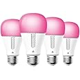 Kasa Smart Light Bulbs, 1000 Lumens High Brightness, 16M Color Changing, Dimmable Smart WiFi Light Bulb, Compatible with Alexa and Google Home, A19, 2.4GHz Wi-Fi only, No Hub Required, KL135(4-Pack)