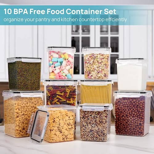 Vtopmart 4 PCS 5.2L Large Food Storage Containers with 10 PCS Flour and