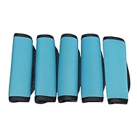 Orchidtent 5 Pack Soft Comfort Neoprene Water-Resistant Handle Wraps /Grip / Identifier / Hand Luggage for Travel Bag Luggage Suitcase (blue)