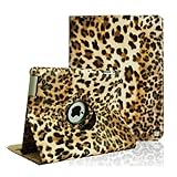Fintie Apple iPad 2/3/4 Case - 360 Degree Rotating Stand Smart Case Cover for iPad with Retina Display (iPad 4th Generation), the new iPad 3 & iPad 2 (Automatic Wake/Sleep Feature) - Leopard Brown
