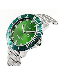 Perry Ellis - Reloj de cuarzo analógico unisex para hombre, con correa de acero inoxidable, resistente al agua, para mujer, regalo de aniversario, para hombres, de moda