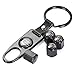 CzlpV Black Car Wheel Tire Valve Caps Tyre Stem Air Caps Keychain Styling For Volvo