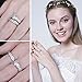 JewelryPalace Wedding Rings For Women Engagement Rings Anniversary Promise Ring Bridal Set 925 Sterling Silver 1.5ct X Infinity Cubic Zirconia CZ Ring Size 4