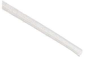 uxcell Insulation Braid Sleeving, 9.8Ft-5mm High TEMP Fiberglass Sleeve White