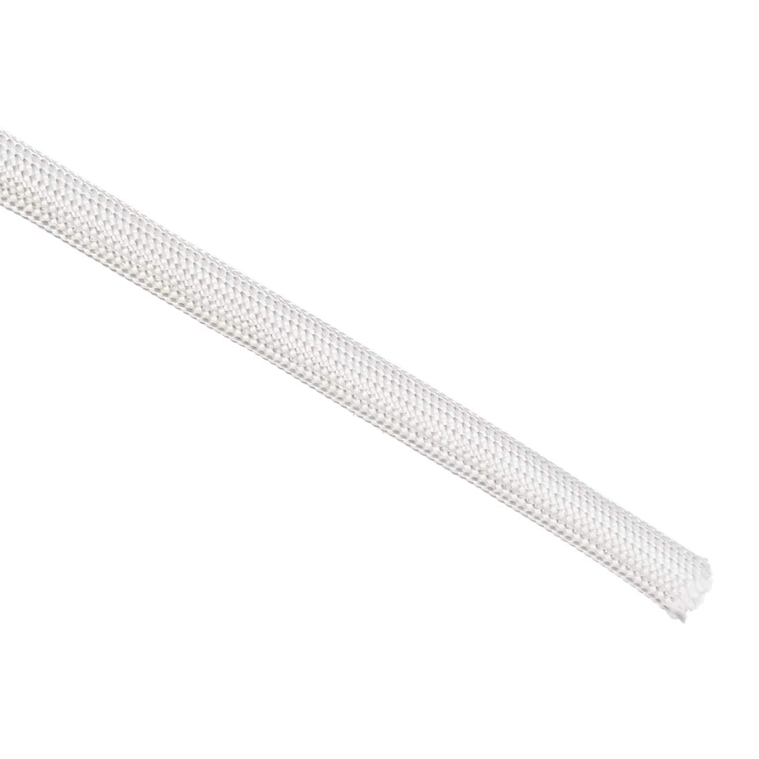 Photo 1 of uxcell Insulation Braid Sleeving, 9.8Ft-5mm High TEMP Fiberglass Sleeve White