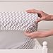 Ziggy Baby Changing Pad Cover, Cradle Bassinet Sheets Jersey Cotton (2 Pack) (Grey/White)