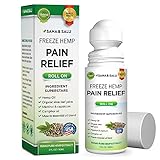 Sana&Salu Pain Relief Freeze Hemp Roll On, Quick & Lasting Pain Relief for Arthritis Joint Muscle Backaches Sprains, Reduce Inflammation Safe, Effective Support for Joint Pain Relief ,3FL OZ (1 pack)