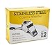 Crown Sporting Goods 12-Pack of Stainless Steel Whistles with Lanyards – Great for Coaches, Referees, and Officials