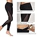 Chikool Workout Pants for Women High Waist Mesh Yoga Leggings Inner Pocket Black