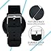 Vetoo 22mm Quick Release Silicone Watch Band with Adjustable Metal Clasp,Black/Dark Gray/Passion Orange,Pack of 3-Soft Rubber Bands