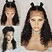 Curly Full Lace Human Hair Wigs with Baby Hair 8A Brazilian Virgin Remy Hair Lace Front Wig for Black Women(10 inch with 130 density,Full Lace Wig)