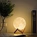 Moon Lamp 5.9 Inch 3D Print LED Light 16 Colors LED 3d Print Moon Light with Remote&Touch Control and USB Rechargeable Night Light for Kids Bedroom Home Decorative Light
