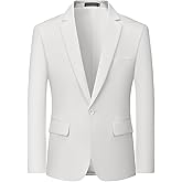 MAGE MALE Men's One Button Suit Jacket Elegant Solid Color Blazers Slim Fit Lightweight Sport Coats Blazer