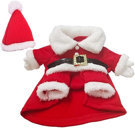 Immagini Di Natale Con Cani E Gatti.Toyvian Costume Di Natale Con Cappello Di Babbo Natale Per Cani E Gatti Cappotto Invernale Per Babbo Natale Rosso E Bianco Cotone Rosso Bianco Medium Amazon It Casa E Cucina