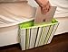 Padded Spaces iBedside: Tidy Bedside Caddy for iPhone, iPad, Apple Watch & more (Green Stripe)