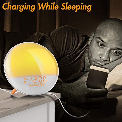 Wake Up Light Alarm Clock, Sunrise/Sunset Simulation Alarm Clock with