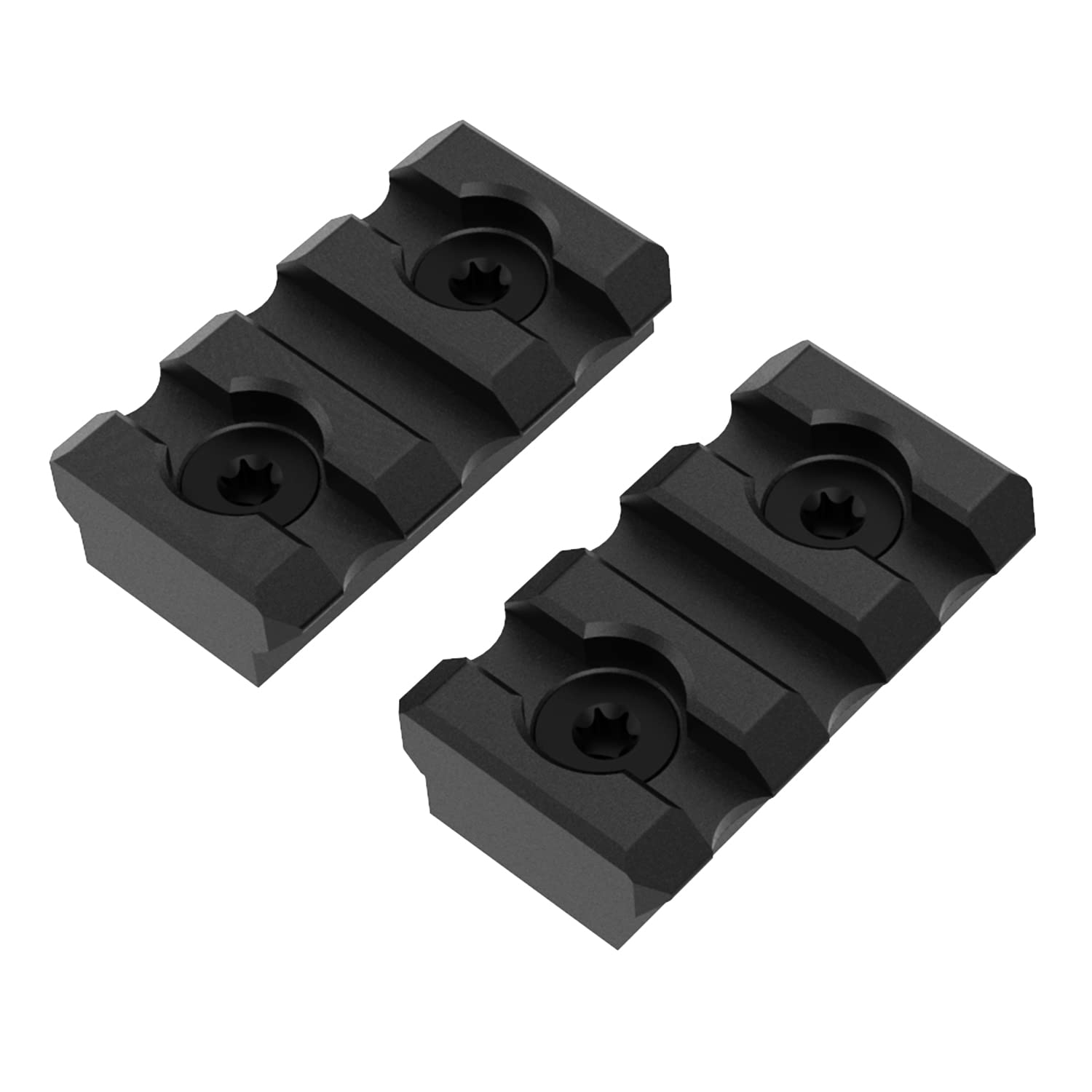 Tough Tactical Tools Picatinny/Weaver Rail for MLok handguards, Aluminum alloy,3-slot,pack of 2