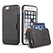 iPhone 6S Case, technext020 Heavy Duty Tough Hard Armor slim Black wallet Case Credit Card Slot Holder Cover for Apple iPhone 6S Bumper Back cover