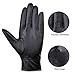 Vbiger Leahter Gloves Mens Outdoor Winter Gloves Warm Cycling Gloves In Black (Black, XL)
