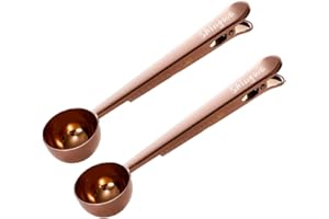 Coffee Scoop with Bag Clip, Spoon with Sealed Clamps Multi-Function Milk Powder Spoon Coffee Measuring Spoon, 20ml
