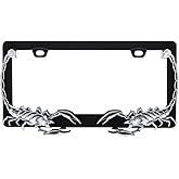 United Pacific Universal Die-Cast Metal, Chrome Scorpion License Plate Frame Holder for Cars, Trucks, RVs, Semi, Car Accessories - 1 Unit