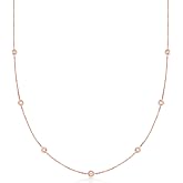 Pure Collection by Ross-Simons 0.20 ct. t.w. Diamond Station Necklace in 14kt Rose Gold