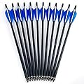 M.A.K® Hunting Archery Carbon Arrow 20" Crossbow Bolts Arrow With 4" vanes Feather and Replaced Arrowhead/Tip 12PC