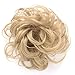 OneDor® Synthetic Clip on/in Messy Hair Bun Extension Chignon Hair Piece Wig (25#-Light Golden Blonde)