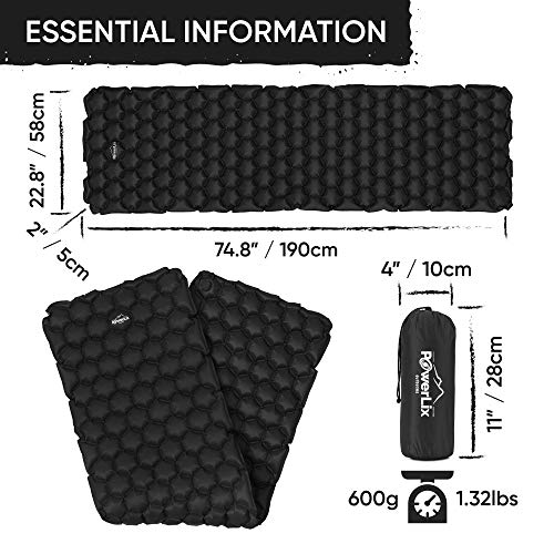 POWERLIX Sleeping Pad Ultralight Inflatable Sleeping Mat, Ultimate