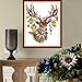 Joy Sunday Counted Cross Stitch Kits Cross-Stitch DMC Fabric DIY Hand Embroidery Kit,Unprinted Pattern Antlers