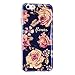 Urberry Iphone 6s Case, Iphone 6 Slim Back Cover, Transparent Rose Print Case for 4.7 Inch Iphone 6/6s with a Screen Protector (C)
