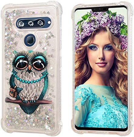 LG V40 Case, LG V40 ThinQ Case, AUMIAU Flowing Floating Liquid Glitter Bling Pretty Cute Lovely Soft TPU Shockproof Flexible Cases Cover for LG V40 ThinQ 2018 Release (Silver)